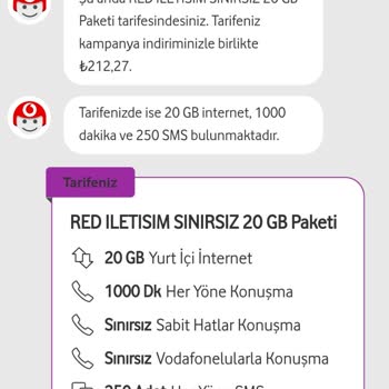 Vodafone Paket Fiyatlarının Faturaya Yanlış Yansıması