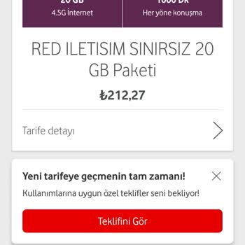 Vodafone Paket Fiyatlarının Faturaya Yanlış Yansıması