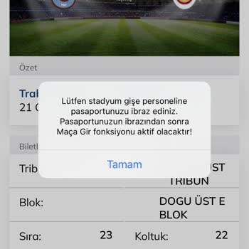 Passolig Lütfen Stadyum Gişe Personeline Pasaportunuzu İbraz Ediniz.