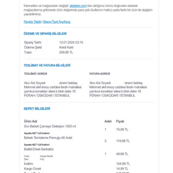 Ebebek Online Alışveriş Şikayetim