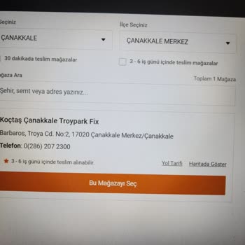 Koçtaş Online Mağaza Üzerinden Sipariş