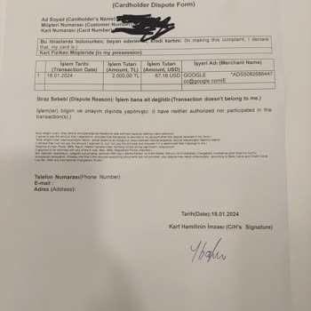 VakıfBank Kredi Kartından Şüpheli İşlem Yapılması