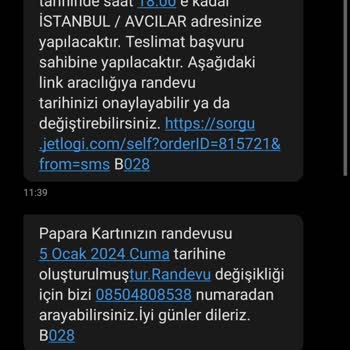 Jetlogi Papara Kart Teslimatının Gecikmesi