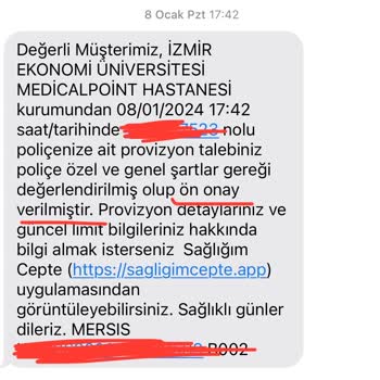 Anadolu Sigorta Provizyon Red Bahanesi!