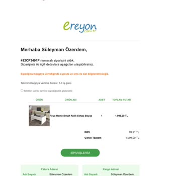 Ereyon.com.tr Orta Sehpa 492CP3491P