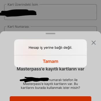 Masterpass İş Yerine Kayıtlı Değil Hatası