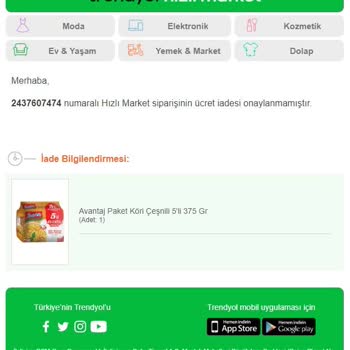 Trendyol İle Mopaş'tan Yaptığım Ürün Eksik Geldi