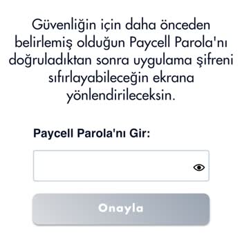 Paycell Unuttuğum Şifremi Yenileyemiyorum