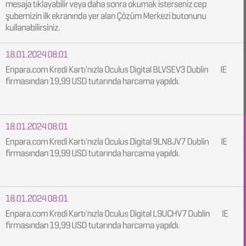 Enpara Kredi Kartımdan, Habersiz Şekilde Harcama Yapılması!