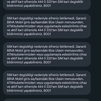 Garanti BBVA Mobil Bankacılık Giriş Ve SMS Sorunu
