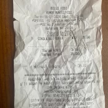 Popeyes' Dan Geç Gelen Soğuk Sufle