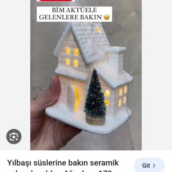 BİM Beyaz Seramik Işıklı Ev