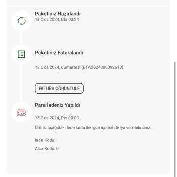 Karaca Home Sipariş İadesi