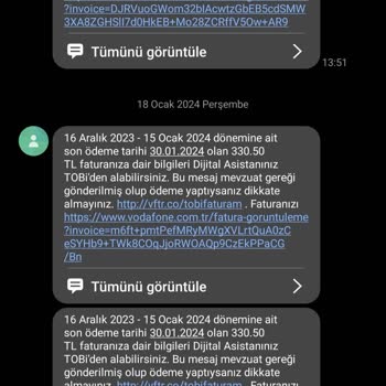 Vodafone Yanlış Ve Yüksek Fatura