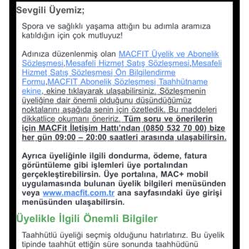 MACfit (Kocaeli) Macfit Mağduriyetim Haksız Yere Üyelik Men Edilmesi