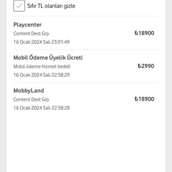 Vodafone Playcenter Ve Mobbyland Onay Olmadan Üyelik Yapılıyor
