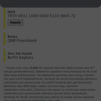 Sahibinden Param. Güvende Mağduriyeti