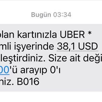 Uber Yanlış Ücret Aldı