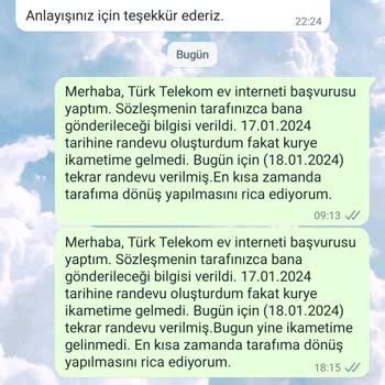 Dijital Kurye Ev İnterneti Başvurusunda Kurye Randevu Sorunu