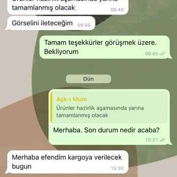 Aşk-I Mum Teslim Edilmeyen Ürün