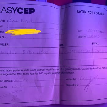 EasyCep - 14 İş Günü Geçmesine Rağmen Yapılmayan İade