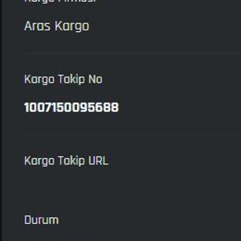 Gençer Gaming Kargo Takip No Yanlış