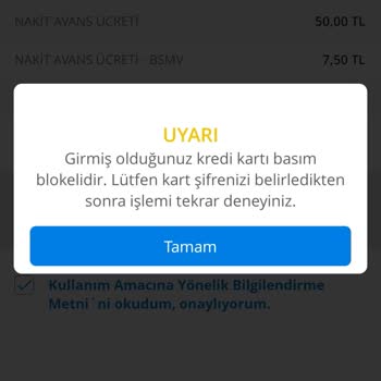 Denizbank Basım Blokeli Kart