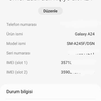 Samsung Galaxy A24 Sim Kart Sorunu