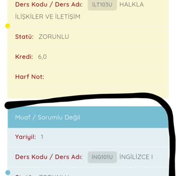 Örgün Okurken Geçtiğim Ders AÖF Sisteminde Muaf Gözükmüyor