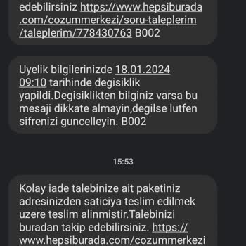 Hepsiburada İade Paketi Şikayeti