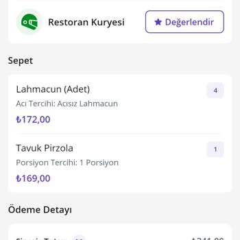 Pişmanlık İçin GetirYemek Yazışmalar Bile Anında Silinir