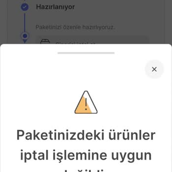 Hepsiburada Sipariş İptal Edememek