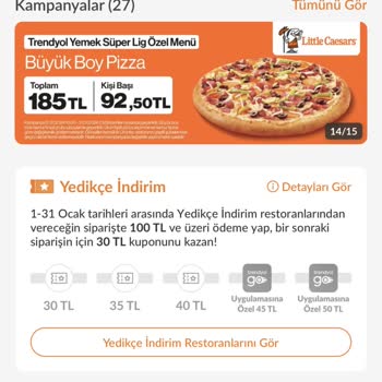Trendyolgo Listedeki Yedikçe Rest Kuponunu Tanımlamadı Kandırılmayın