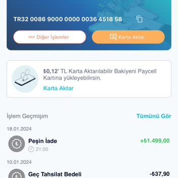 Pay Cell İade Yüklenmemesi