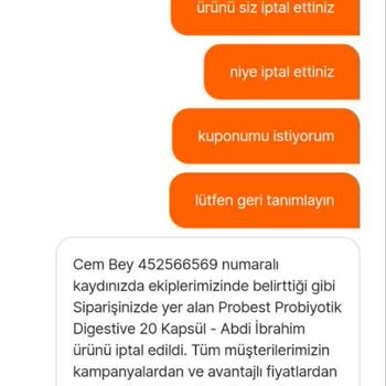 Hepsiburada Sipariş İptali Ve Kupon Sorunu