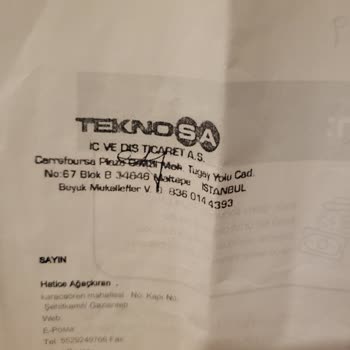 Teknosa Mağazası Ürünü Teslim Etmiyor