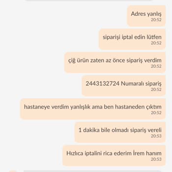 Trendyol GO Siparişi İptal Edemedi