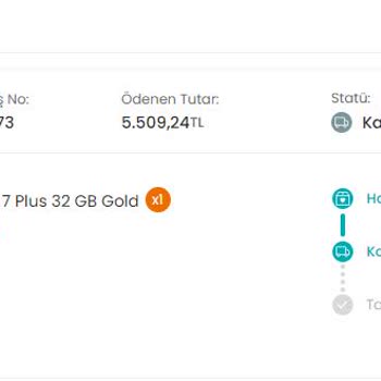 EasyCep Apple İphone 7 Plus 32 GB Gold Model Telefonumla İlgili Şikayetim