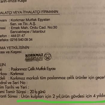 Korkmaz Mutfak Eşyaları Korkmaz Çaycı Şikayeti!