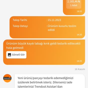 Masvil Trendyol Kusurlu Ürün Tedarik Edilmiyor