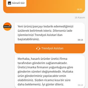 Masvil Trendyol Kusurlu Ürün Tedarik Edilmiyor