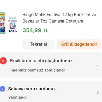 Hepsiburada Eksik Ürün Gönderimi