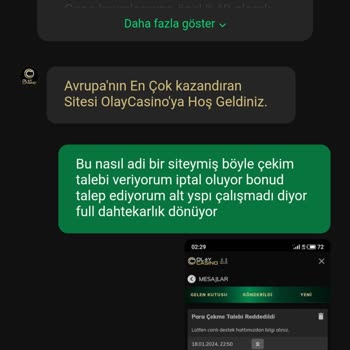 Olaycasino Çekim Talebi Reddi Ve Belge İsteği