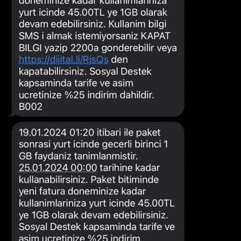 Turkcell Faturalı Hat İnternet Paketi Aşım Ücreti Mağduriyeti