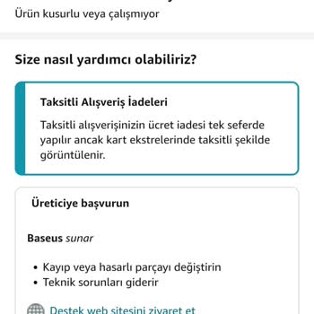 Amazon Ve/veya Haktan Elektronik İade Almıyor. Para İadesi Yapmıyor