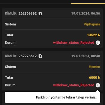 Hızlıbahis Bahis Kazancım Ödenmedi