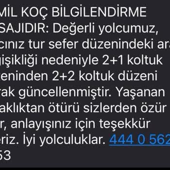 Kamil Koç Otobüs Firmasının Sefer Değişikliği Ve Fiyat Farkı Uygulaması