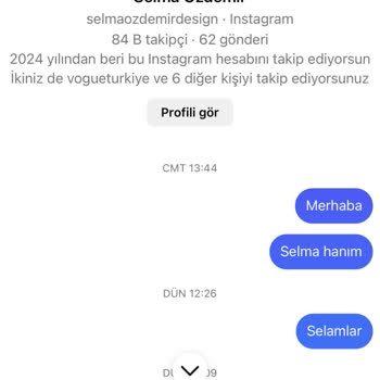 Selma Özdemir (Instagram: selmaozdemirdesign) Değişim Sorunu Ve İlgisiz Müşteri Hizmetleri
