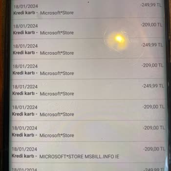 Microsoft Store Enpara Kredi Kartımdan Çok Sayıda Çekim Yapılmış.