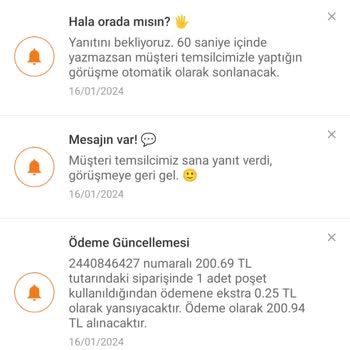 Trendyol Hızlı Market İademi Yapmadı!